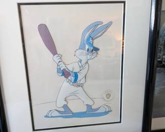 Framed "Baseball Bugs" Limited Edition Sericel Warner Bros Co. 1992
