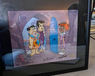 Hanna & Barbera “The Return of Stoney Curtis” Signed Animation Art Flinstones COA Hanna Barbera