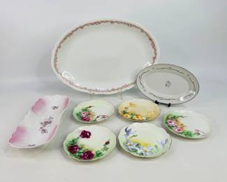 Porcelain Serving Platter, "Charlotte Bavaria" Hand-Painted Decorative Plates & More