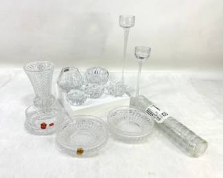 Crystal Bowls, Candle Holders & Vase