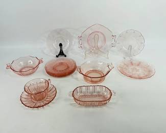 Pink Depression Glass Dishes