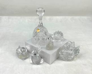 Lead Crystal Figurines & Bell