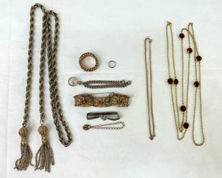 Vintage D.F. Briggs Co. "Sweetheart" Expansion Bracelet, Tassel Necklace & More