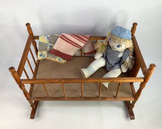 Rocking Cradle & Cloth Doll
