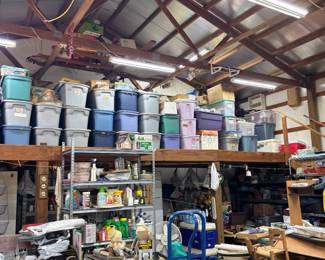 We still have to go through these totes. Lots of stuff to buy….. 