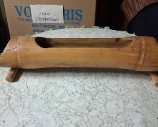 vintage Japanese bamboo flower vase,