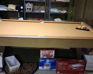 Pool Table with Cues and Rack $100