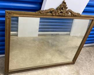 EHE331 - Antique Wood Framed with Gilt Trim Mirror Circa Europe 1935