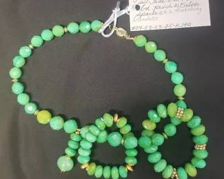 EHE164- Beautiful Myrna Lee Chang Necklace with Matching Bracelets