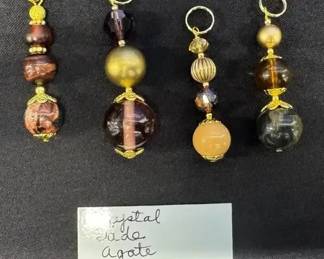 EHE114 - Myrna Lee Chang Crystal Jade Agate Pedants 