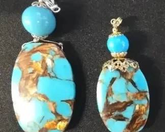 EHE110 - Myrna Lee Chang Bronzite Turquoise Pendant (2)