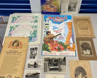 EHE339 - Rare Vintage 1940s Ephemera - Photos & Menus, Music Book, Posters & MORE!