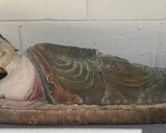 EHE037 Buddah Statue And Two Fruit Cut Outs 