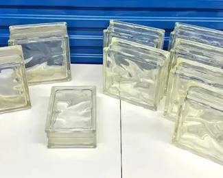 EHE080 Set Of 9 Glass Bricks In Various Sizes 