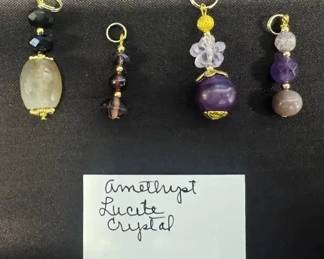 EHE124 - Myrna Lee Chang Amethyst Lucite Crystal 