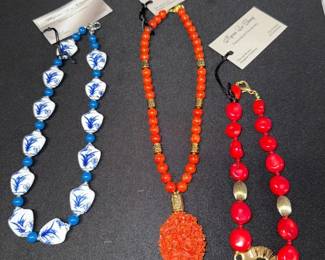 EHE177 Myrna Lee Chang Beautiful Trio of Necklaces