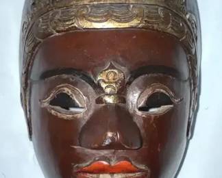 EHE042 Handcarved Indonesian Wooden Mask