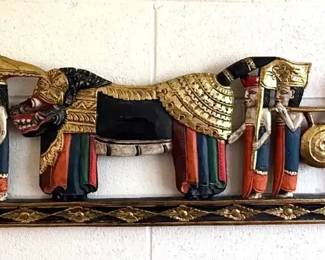 EHE024 Hand Carved Wooden Balinese Royal Procession