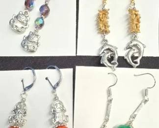 EHE193 - Myrna Lee Chang Dangle Earrings 