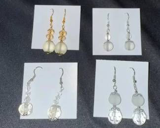 EHE202 Myrna Lee Chang Set of Four Crystal Earrings