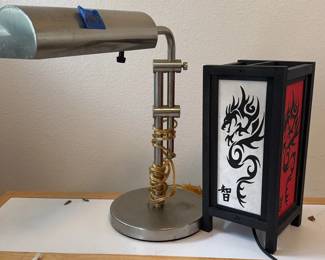 EHE063 - Modern articulation Lamp & Japanese Dragon Lamp 