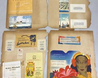 EHE343 - Rare Vintage 1940s Ephemera - Photos & Postcards, Passenger Lists, Menus, Stamps & MORE!