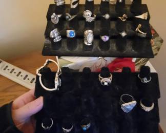 Both costume and sterling rings