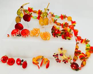 Autumn Color Vintage Costume Jewelry