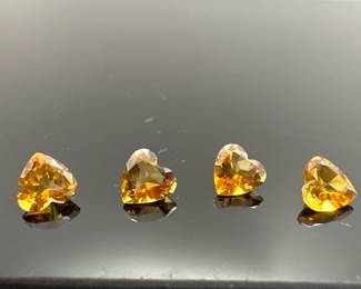 Heart Cut Citrine Gemstones