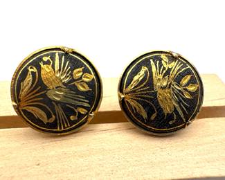 Vintage Damascene Clip Ons