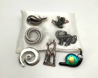 Silver Animal Pins & More
