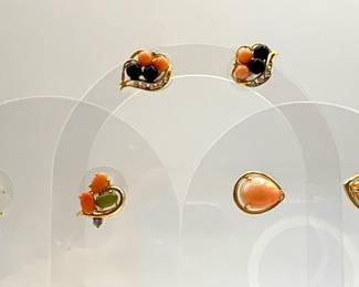 Chrysoprase & Pink Opal Earrings