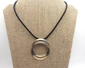 Silver & Leather Necklace