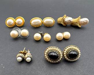 Collection of Faux Pearl Earrings
