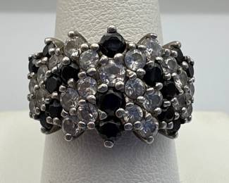 Silver CZ Statement Ring