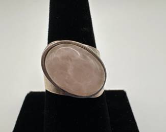 Rose Quartz Sterling Silver Ring