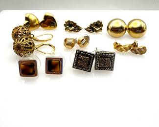 Mixed Gold Tone Earrings