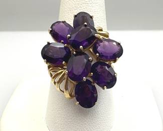 Amethyst Statement Ring