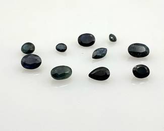 Dark Blue-Green Spinel Gemstones