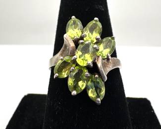 Sterling Silver Peridot Ring