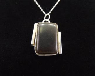 .925 Sterling Silver Primitive Rich Carnelian Pendant Necklace
