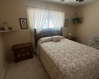 full sized bed  oak bed frame 