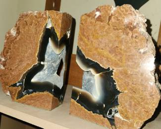 Crystal Rock Bookends. 