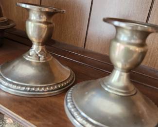 Vintage Sterling Silver Candlesticks. 
