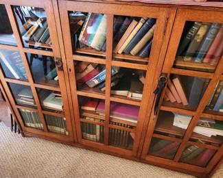 Antique Stickley Style Arts/Crafts/Mission Bookcase - Green and Green/Pasadena era. 