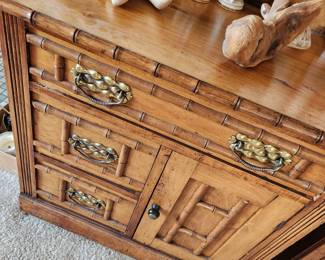 Detailed Faux Bamboo Dresser Cabinet!