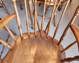 6 Chairs that go with Matching Table with Several Leafs.