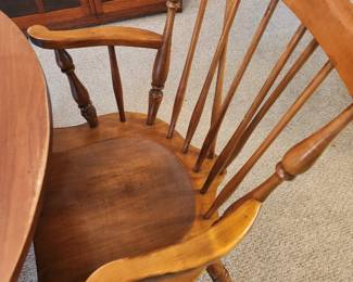 6 Traditional Maple Windsor Chairs. 
