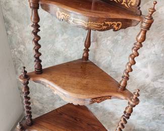 Antique Victorian 'etagere' corner stand! 
