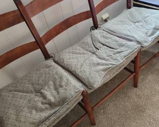 Vintage 3 Chair Bench - they are all connected. 